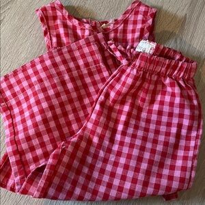 btween red pink Checkered set